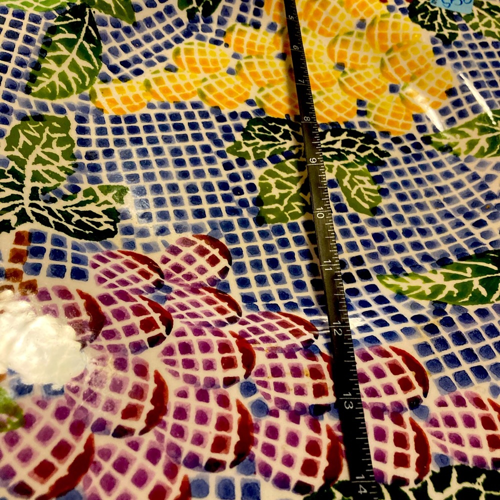 La Ceramica VBC Service Plate - Apple/grapes /Grapes and Leaves Mosaic 14.5”